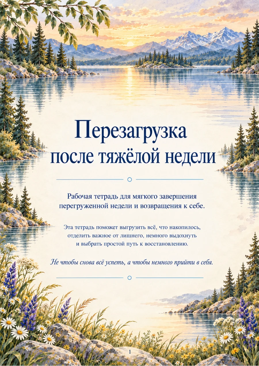 Обложка «Перезагрузка после тяжёлой недели»